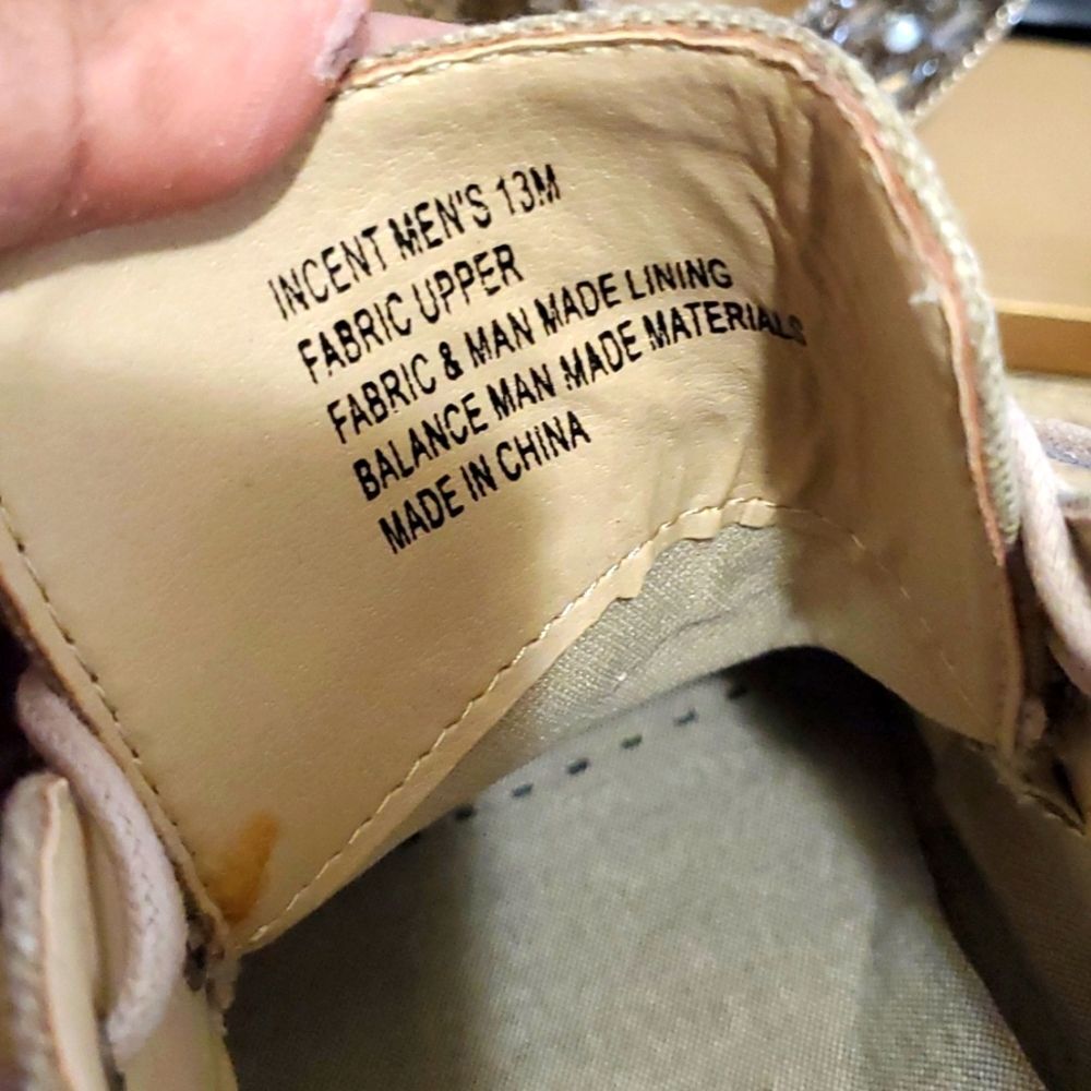 IZOD Memory Foam Incent Tan Oxford Canvas Casual Shoe Booties Size 13 Cap Toe - Picture 9 of 10